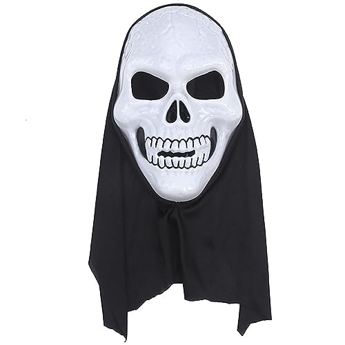Mirweon Halloween Gruseliger Totenkopf Vollkopf Maske Schädel Gesicht Halloween Cosplay Prop Halloween Cosplay Kostüm von Mirweon