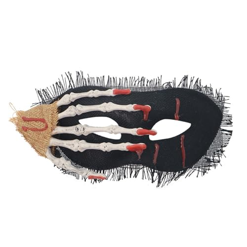 Mirweon Horror Skelettkralle Blutspritzer Halbgesicht für Cosplay Bühnenauftritte & Halloween Foto Requisiten Kostüm für Erwachsene Mirweon Horror Skelettkralle Blutspritzer Halbgesicht für Cosplay Bühnenauftritte & Halloween Foto Requisiten Kostüm für Erwachsene von Mirweon