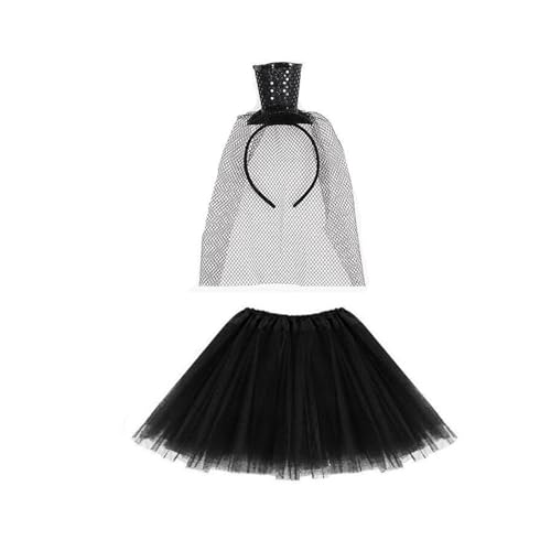 Mirweon Karnevals-Feier-Kostüm-Set, Tüllrock, Maskeraden, Festival, Mottoparty, Hut, Stirnband, Rollenspielzubehör, Kostümzubehör Mirweon Karnevals-Feier-Kostüm-Set, Tüllrock, Maskeraden, Festival, Mottoparty, Hut, Stirnband, Rollenspielzubehör, Kostümzubehör von Mirweon