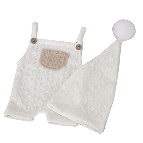 Mirweon Leichtes Neugeborenenen-Baby-Kostüm, Fotografie-Requisiten-Zubehör-Set, Hut, Overall, Kostüm für kleine Jungen und Mädchen, Baumwolle Mirweon Leichtes Neugeborenenen-Baby-Kostüm, Fotografie-Requisiten-Zubehör-Set, Hut, Overall, Kostüm für kleine Jungen und Mädchen, Baumwolle von Mirweon