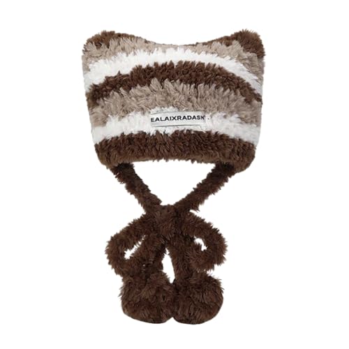 Mirweon Lustiger Ohrenhut, Uni, Kostüm, Hüte, Halloween, warm, weich, Weihnachten, Neujahr, warm, weich, Totenkopf-Hut von Mirweon