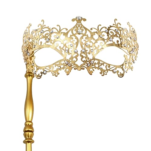 Mirweon Maskerade für Frauen, Blume, halbes Gesicht, Abend, Abschlussball, Halloween-Party, mit abnehmbarem Haltestab Mirweon Maskerade für Frauen, Blume, halbes Gesicht, Abend, Abschlussball, Halloween-Party, mit abnehmbarem Haltestab von Mirweon
