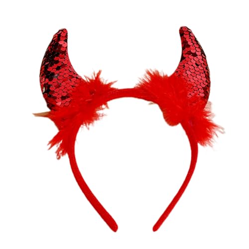 Mirweon Ochsenhorn-Halloween-Stirnband für Damen und Mädchen, tägliches Tragen, Halloween, Party, Kostüm, Cosplay, Haarschmuck Mirweon Ochsenhorn-Halloween-Stirnband für Damen und Mädchen, tägliches Tragen, Halloween, Party, Kostüm, Cosplay, Haarschmuck von Mirweon