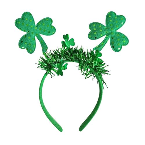 Mirweon Patrick's Day Stirnband, Urlaubsrequisiten, Kopfschmuck, Kleeblatt, Kopfbedeckung, Erwachsene, Kinder, Kobold-Form, Kleeblatt von Mirweon