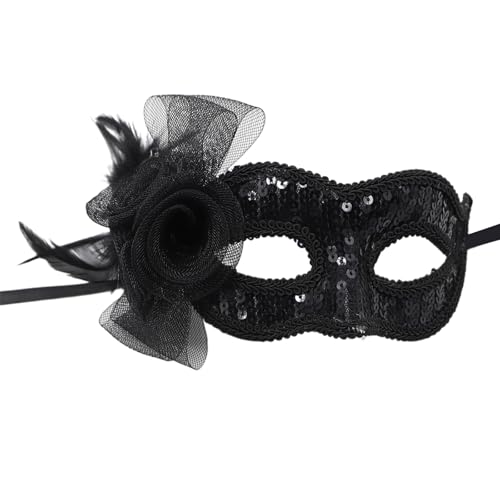 Mirweon Venezianer-Auge, Blume, halbes Gesicht, Auge, für Maskerade, Abschlussball, Halloween, Party, Cosplay, Foto von Mirweon