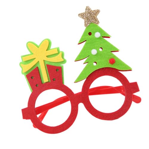Mirweon Weihnachts-Partybrille, fluoreszierende Brillen, Rahmen, Neujahrsbrille, Urlaubsdekorationen, Neuheiten, lustige Brille, Neujahrsbrille von Mirweon