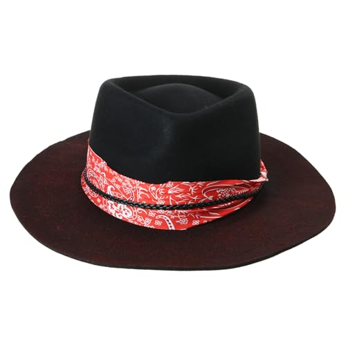 Mirweon Wollhut im Used-Look für Erwachsene, Bühnenauftritte, Mottoparty, Kostüm, Maskerade, Verkleidung, Musikfestival, Vintage-Wolle, Fedoras Mirweon Wollhut im Used-Look für Erwachsene, Bühnenauftritte, Mottoparty, Kostüm, Maskerade, Verkleidung, Musikfestival, Vintage-Wolle, Fedoras von Mirweon
