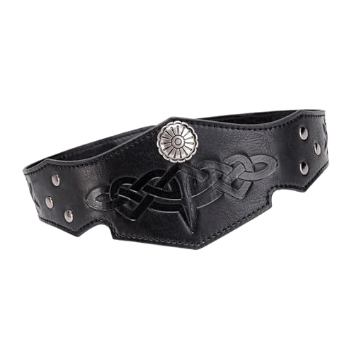 Mittelalterlicher geprägter Leder-Kopfschmuck, verstellbarer Kreis, Stirnband, Halloween, Cosplay, Kostüm, Herren, Mittelalter-Outfit, Zubehör Mittelalterlicher geprägter Leder-Kopfschmuck, verstellbarer Kreis, Stirnband, Halloween, Cosplay, Kostüm, Herren, Mittelalter-Outfit, Zubehör von Mirweon