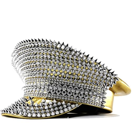 Strass Marine Zylinder Nieten große Krempe für Jugendliche Erwachsene Themenparty tragen Musik Festival Fotoshootings Requisiten Party Wear von Mirweon