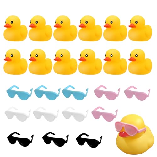 MisFun 12 Stück Badeente, Quietscheente Gummiente Rubber Duck, Quietscheente Badespielzeug, Kleine Enten, Float und Squeak Mini Gelbe Enten Badewanne Spielzeug, für Dusche, Geburtstag MisFun 12 Stück Badeente, Quietscheente Gummiente Rubber Duck, Quietscheente Badespielzeug, Kleine Enten, Float und Squeak Mini Gelbe Enten Badewanne Spielzeug, für Dusche, Geburtstag von MisFun