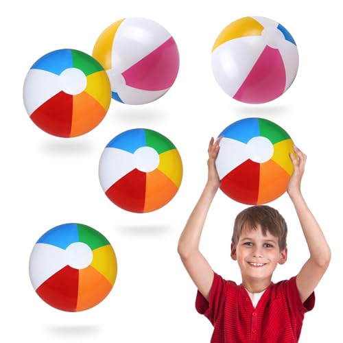 MisFun 6 Stück Wasserball Aufblasbar, Wasserball Baby, Ball Wasser Aufblasbarer Kinder, Pool Spielzeug, Kinder Und Erwachsene Sommer-Pool-Party-Spielzeug, Strandspielzeug, Party Favors von MisFun
