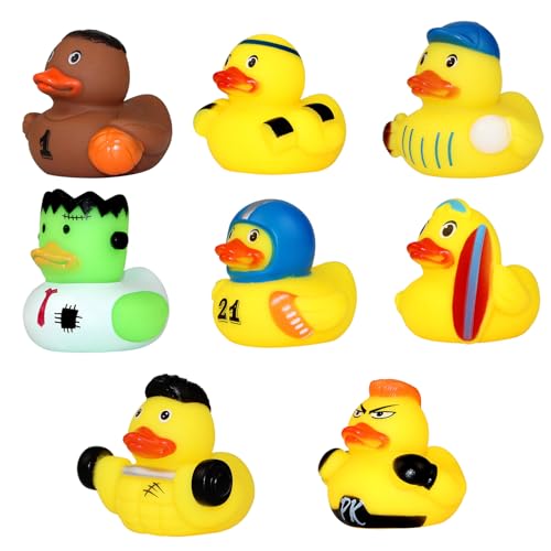 MisFun 8 Stück Badeente, Gummiente Rubber Duck Quietscheente, Gummiente Rubber Duck Quietscheente Badespielzeug, Kleine Enten, Float und Squeak Mini Gelbe Enten Badewanne Spielzeug MisFun 8 Stück Badeente, Gummiente Rubber Duck Quietscheente, Gummiente Rubber Duck Quietscheente Badespielzeug, Kleine Enten, Float und Squeak Mini Gelbe Enten Badewanne Spielzeug von MisFun
