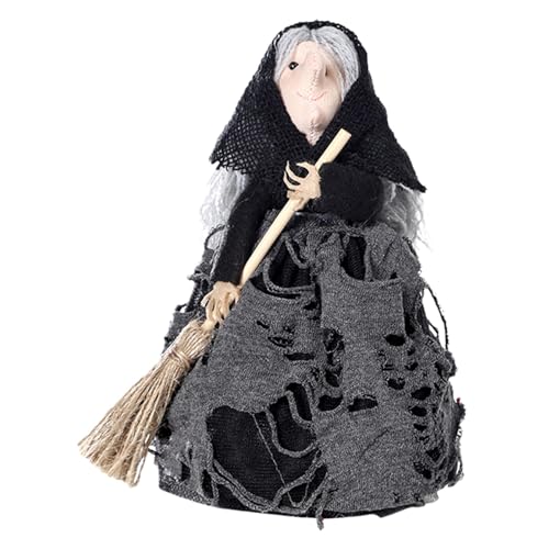 Misaakoeq Lustiges Hexenpuppenspielzeug für Halloween, Horror-Halloween-Hexenpuppe,Lebendige Halloween-Dekoration auf Besen | Handgefertigte Halloween-Dekorations-Requisiten, Halloween-Puppe für Misaakoeq Lustiges Hexenpuppenspielzeug für Halloween, Horror-Halloween-Hexenpuppe,Lebendige Halloween-Dekoration auf Besen | Handgefertigte Halloween-Dekorations-Requisiten, Halloween-Puppe für von Misaakoeq