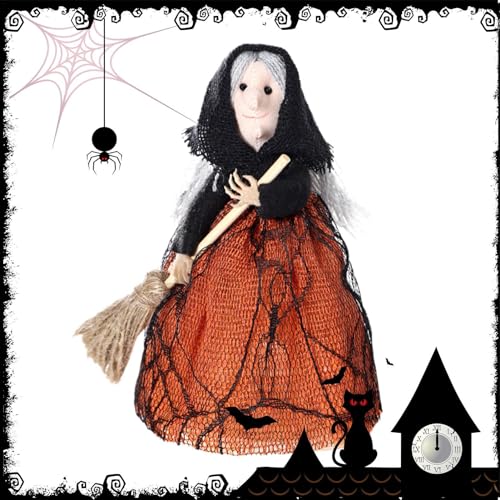 Misaakoeq Lustiges Hexenpuppenspielzeug für Halloween, Horror-Halloween-Hexenpuppe | Lebendige Halloween-Dekoration,Halloween-Dekoration, einzigartige handgefertigte Halloween-Puppe, Misaakoeq Lustiges Hexenpuppenspielzeug für Halloween, Horror-Halloween-Hexenpuppe | Lebendige Halloween-Dekoration,Halloween-Dekoration, einzigartige handgefertigte Halloween-Puppe, von Misaakoeq