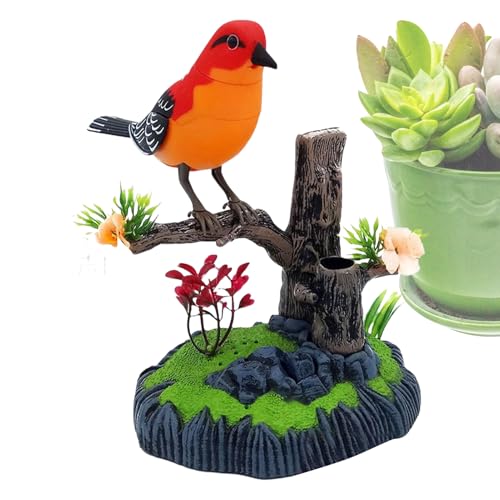 Misaakoeq Simulation Electronic Bird - Spielzeug Vogel Mit Zwitschern Stiftehalter - Dekorativer Beweglicher Vogel Haustier Für Kinder Erwachsene Wohnzimmer Küche Schlafzimmer Weihnachtsdekoration von Misaakoeq