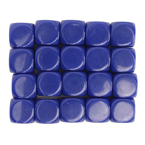 20 Prozent Würfel runde Ecke Kunststoff 16mm Unterrichtsspielzeug Würfel für Brettspielparty (Blau) von Miskall