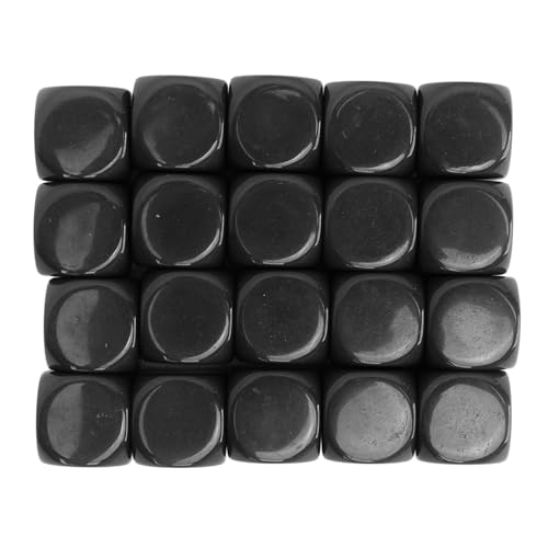20 Prozent Würfel runde Ecke Kunststoff 16mm Unterrichtsspielzeug Würfel für Brettspielparty (Schwarz) von Miskall
