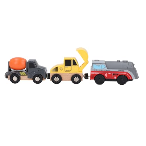 3PCS Magnetic Train Toy, Bildungs- und Fähigkeitsaufbau Holzspielzeug glattes Fahren exquisites Spaß sicher, langlebiger Gebrauchslokomotive-Zug für Kinder von Miskall