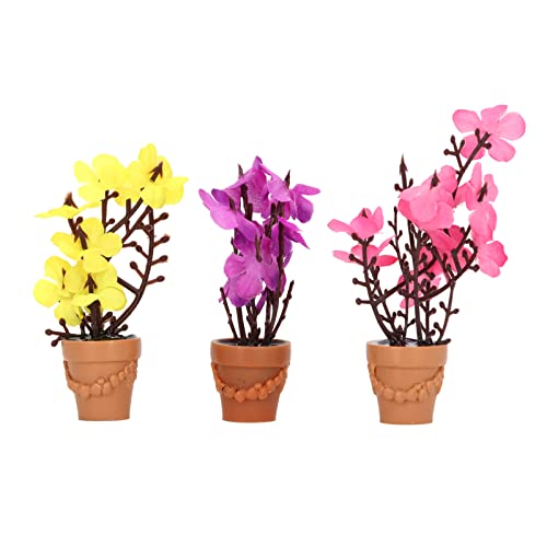 Dollhouse Flower Pot Multicolor Simulationsharz Miniatur -Topfpflanzen für Dollhouse Decor von Miskall