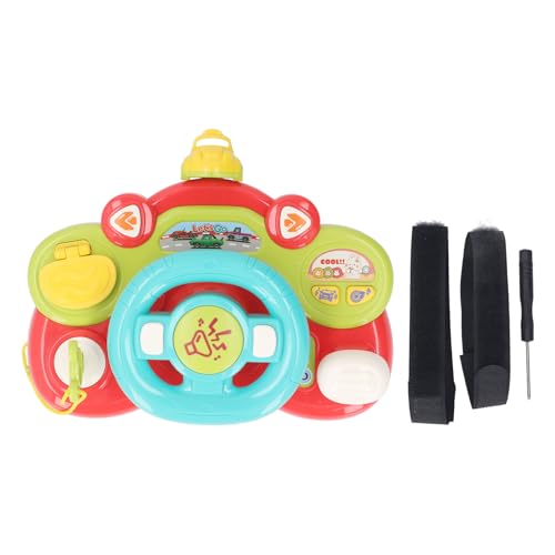 Kleinkindler Lenkradspielzeug, Mein erstes Kinderwagenspielzeug, sensorisches Lernen, Reisebähne Spielzeug, pädagogisches musikalisches Fahrrad Baby Musical -Spielzeug (Car) von Miskall