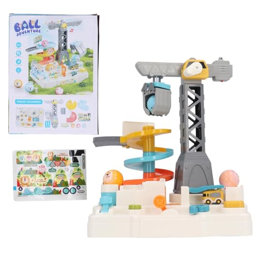 Miskall Juguetes de rampa para automóviles, Pelota Redonda de animales Adventure Adventure Ball Ball Racing Car Track Juguete para juguetes para niños de 2 años para un niño de 3 años von Miskall