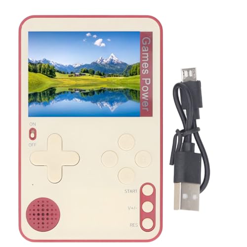 Miskall Retro Handheld Game Console, Retro Video -Konsole 2,4 -Zoll -Bildschirm Tragbare Retro -Videospielkonsole mit integrierten Spielen für Kinder (Rot) von Miskall