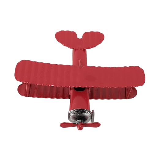 Vintage Airplane Model, Handmade Rustic Aircraft Decor for Car Dash Cake Topper Photography Props (Red) von Miskall