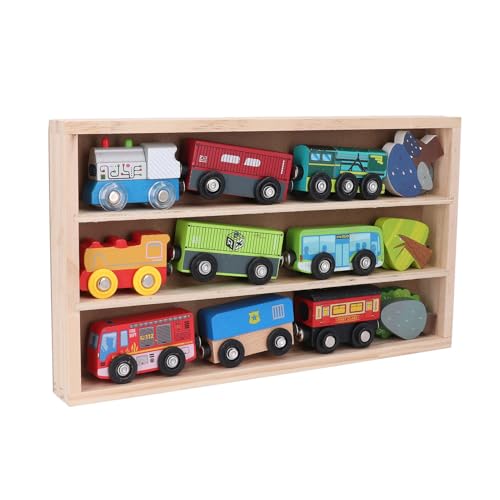 Wooden Railway Set, Expandable Train Tracks for Toddlers 3-7 Years Non Railway Playset with Storage Box Display Case Ideal Railway Playset for Boys and Girls Wooden Railway Set, Expandable Train Tracks for Toddlers 3-7 Years Non Railway Playset with Storage Box Display Case Ideal Railway Playset for Boys and Girls von Miskall