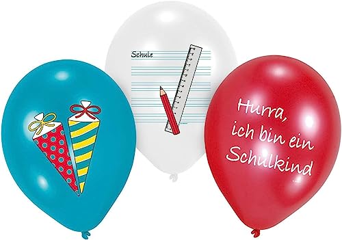 Ballons/Luft-Ballon/Statement-Balloon HURRA ICH BIN EIN SCHULKIND Schulanfang Schul-Anfang Erster Schul-Tag Dekoration Einschulung Mädchen & Junge-n mit Schul-Tüten-Motiv 12 Luft-Ballons Ballons/Luft-Ballon/Statement-Balloon HURRA ICH BIN EIN SCHULKIND Schulanfang Schul-Anfang Erster Schul-Tag Dekoration Einschulung Mädchen & Junge-n mit Schul-Tüten-Motiv 12 Luft-Ballons von Miss Lovely