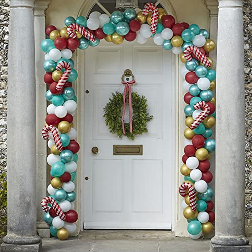 DIY Set Ballon-Girlande MERRY CHRISTMAS Tür-Girlande Ballon-Bogen mit Zuckerstangen türkis weiß rot gold - witzige Weihnachts-Deko ausgefallene Party-Dekoration Advent & Weihnachen DIY Set Ballon-Girlande MERRY CHRISTMAS Tür-Girlande Ballon-Bogen mit Zuckerstangen türkis weiß rot gold - witzige Weihnachts-Deko ausgefallene Party-Dekoration Advent & Weihnachen von Miss Lovely