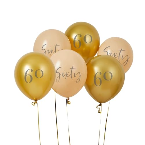 Luftballons Geburtstagsballons Statement-Ballon nude & gold heliumfähig Raumdeko Dekoration Accessoires Zubehör Geburtstags-Deko Frau & Mann Inhalt: 6 Ballons (60. Geburtstag) Luftballons Geburtstagsballons Statement-Ballon nude & gold heliumfähig Raumdeko Dekoration Accessoires Zubehör Geburtstags-Deko Frau & Mann Inhalt: 6 Ballons (60. Geburtstag) von Miss Lovely