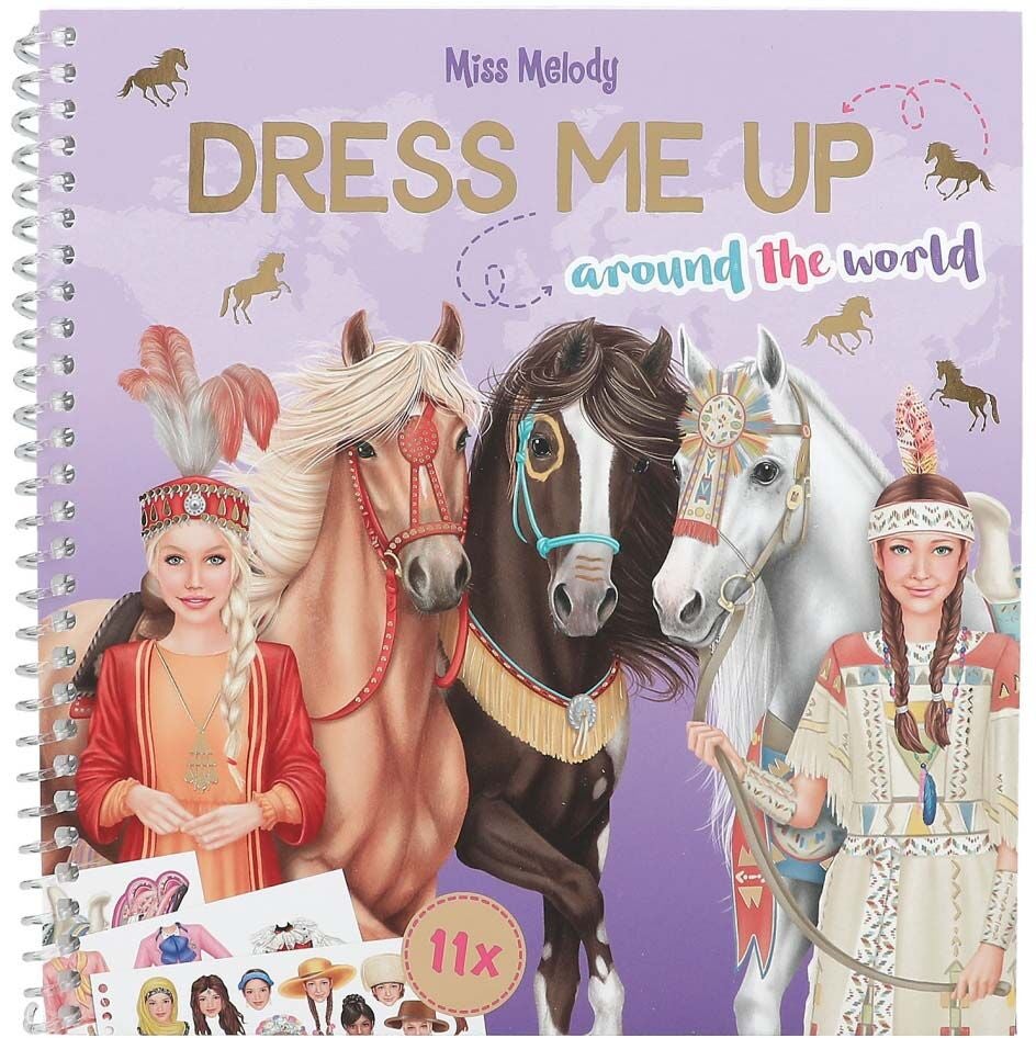 Miss Melody Dress Me Up Stickerbuch Around The World von Miss Melody