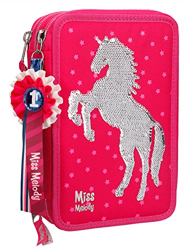 Depesche 10057 - Federtasche 3 fach, Miss Melody, pink von Depesche