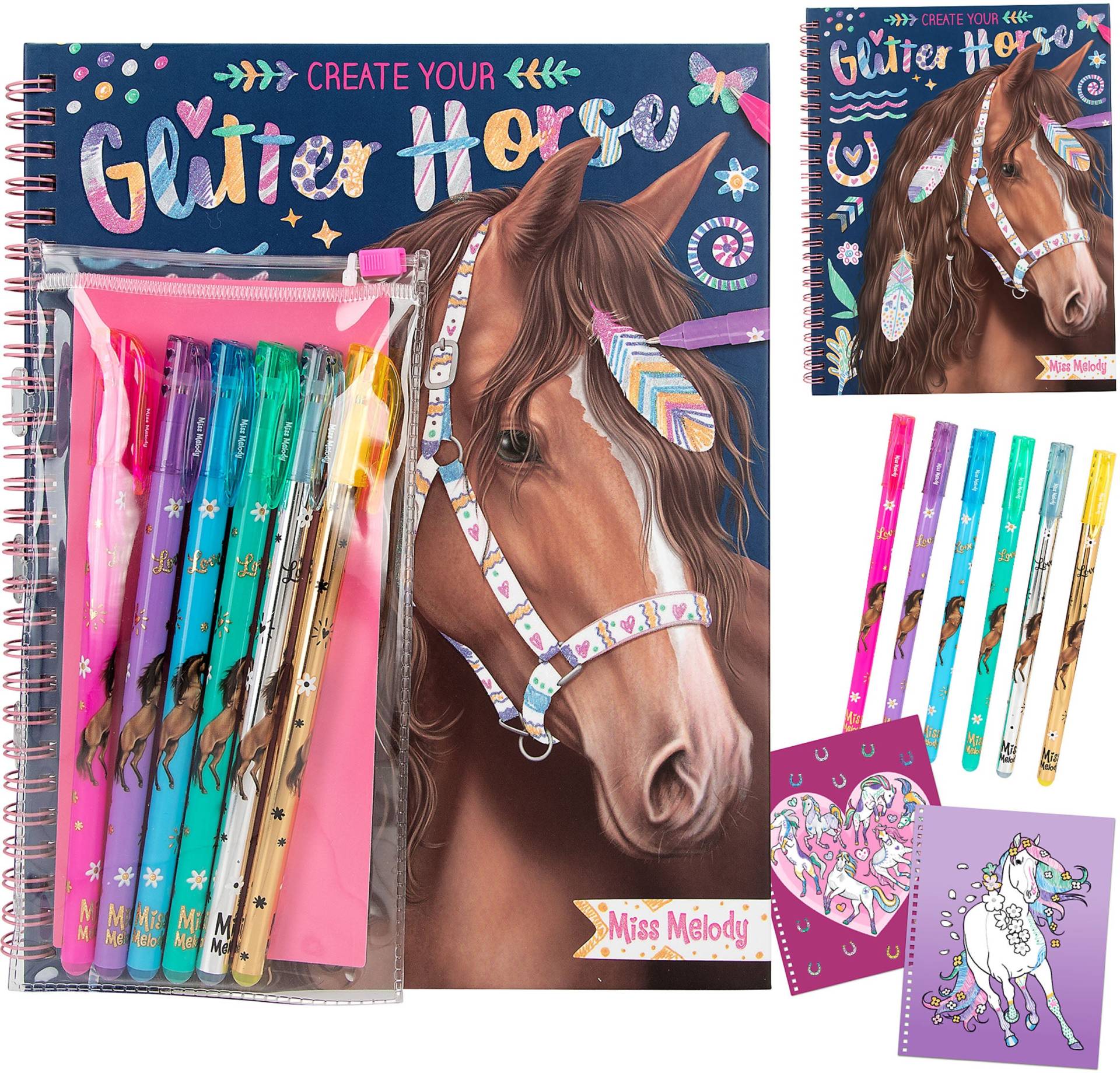 Miss Melody Malbuch mit Glitzer-Stiften Miss Melody Malbuch mit Glitzer-Stiften von Miss Melody