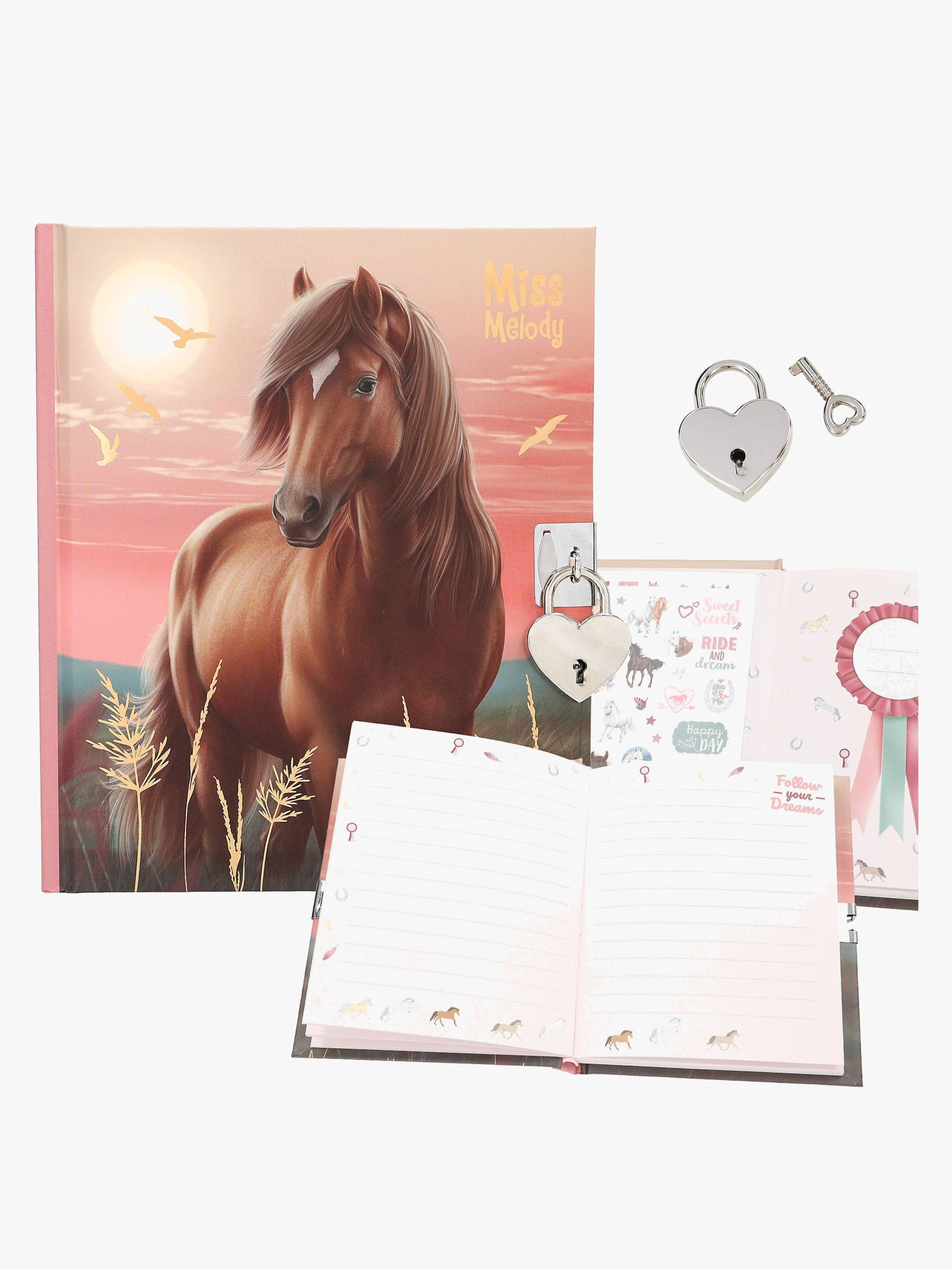 Miss Melody Tagebuch mit Herz-Schloss von Miss Melody