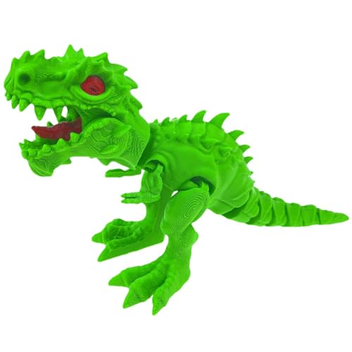 Missmisq 3D Gedrucktes Dinosaurier, Bewegliches 3D Gedrucktes Tyrannosaurus Spielzeug, Niedliches Tiermodell für Unterhaltung und Entspannung, Dinosaurier Spielzeug für Kinder von Missmisq
