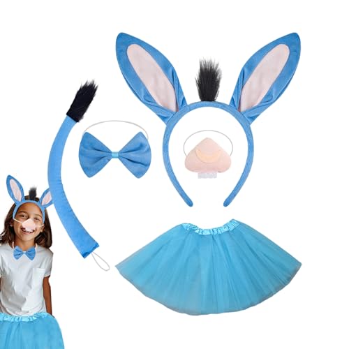 Missmisq Animal Cosplay -Kostüm, Animal Dress Up Kit,Kinder Tierstirnbänder Set von 5 | Masquerade Fancy Keilungsnase Rockschwänze für Halloween pelzige Kopfbedeckung Missmisq Animal Cosplay -Kostüm, Animal Dress Up Kit,Kinder Tierstirnbänder Set von 5 | Masquerade Fancy Keilungsnase Rockschwänze für Halloween pelzige Kopfbedeckung von Missmisq