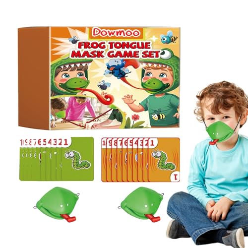 Missmisq Chamäleonspiel, Zungenspiel, Gesichtsbedeckungskarte, Streichspielzeug | Interaktives, lustiges kreatives Eltern-Kind-Spiel, Froschspielzeug mit herausgestreckter Zunge für Jungen, Missmisq Chamäleonspiel, Zungenspiel, Gesichtsbedeckungskarte, Streichspielzeug | Interaktives, lustiges kreatives Eltern-Kind-Spiel, Froschspielzeug mit herausgestreckter Zunge für Jungen, von Missmisq