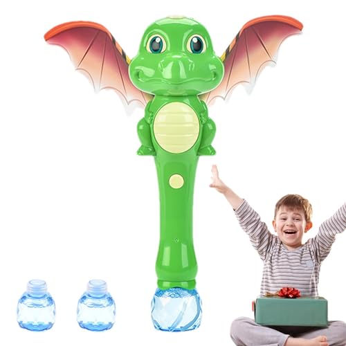 Missmisq Dinosaurier-Blasenstab,Blasenstäbe für Kinder,Dinosaurier-Blasenblasspielzeug mit Blasenlösung | Partygeschenke mit Flügeln, Spielzeug für draußen, Sommerunterhaltung für Kinder, Jungen und von Missmisq