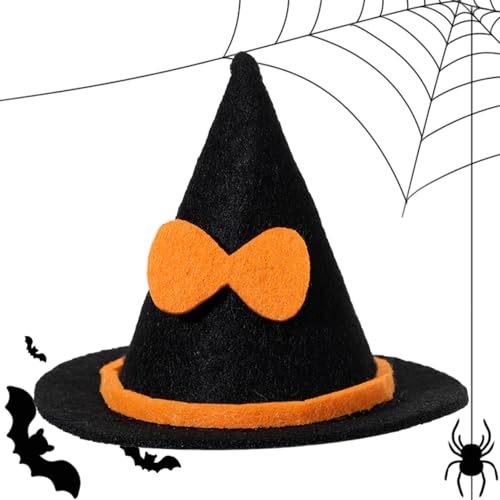 Missmisq Hexenhut Deko - Halloween Tischdekoration | Kleine Bastelarbeit Dekoration für Weinflaschen Deckel als Haarschmuck für Erwachsene für Nachttisch und Wohnzimmer als Fotoaccessoire von Missmisq