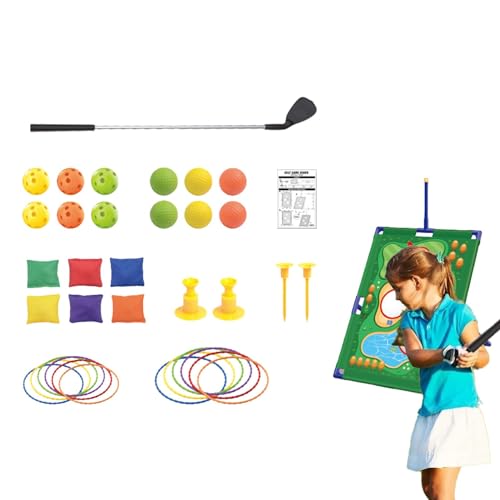 Missmisq Kinder-Golfschläger-Set, Golf-Set-Spiel - Golf-Übungsset,Golfball-Spielset, Golf-Putting-Spiel, Sport-Golfspielzeug, fördert die körperliche und geistige Entwicklung von Missmisq