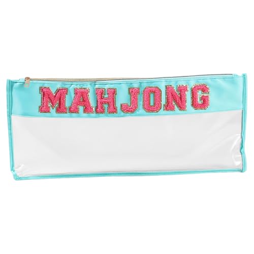 Missmisq Mahjong-Steinetui, Wasserdichter Großes Steinehalter, Tragbarer Beutel Für Erwachsene Jugendliche Zuhause Studio Freizeit Spieleabend Picknick Camping von Missmisq