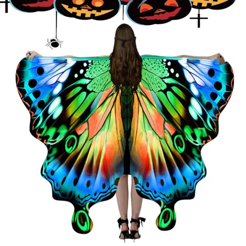 Missmisq Schmetterlingsflügel Für Damen - Schmetterlingsumhang Halloween Verkleidung,Verkleidungsumhang Kostüm Für Halloween Maskenbälle, Auftritte Und Rollenspiel von Missmisq