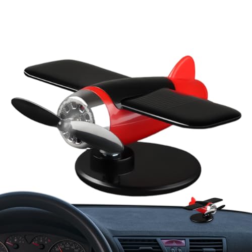 Missmisq Solarbetriebenes Flugzeugmodell | Drehbares Flugzeugmodell Auto-Dashboard-Deko,Fahrzeugdekoration Für Transporter Limousine Van Inneneinrichtung von Missmisq