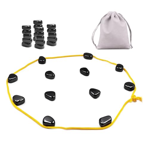 Magnetisches Schachset | Kampfschach mit Magneteffekt, pädagogisches Schachspiel Damespiel, tragbares Schachbrett Partyzubehör für Familientreffen und Reisen (String Model) von Mistep