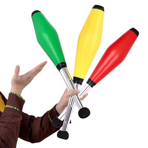 Mister M Jonglierset für Kinder, Grün, Rot und Gelb, Kunststoff, ideal für Schulaufführungen, Koordinationstraining, langlebig, Rutschfester Griff, 42 x 7,5 x 7 cm Mister M Jonglierset für Kinder, Grün, Rot und Gelb, Kunststoff, ideal für Schulaufführungen, Koordinationstraining, langlebig, Rutschfester Griff, 42 x 7,5 x 7 cm von Mister M