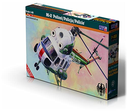 Mistercraft Modellbausatz Mil Mi-2 Polnische Polizei Maßstab 1:48 Plastikbausatz, Bausatz zum Zusammenbauen, Inklusive Klebstoff, Kunststoffmodell, Bauanleitung,296.00mmx252.0mm von Mistercraft