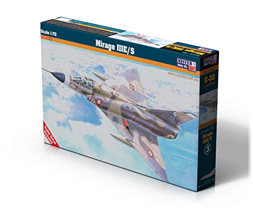 Mistercraft Modellbausatz Mirage III E/S Maßstab 1:72, Plastikbausatz, Bausatz zum Zusammenbauen, Inklusive Klebstoff, Kunststoffmodell, Bauanleitung,217mmx144mm von Mistercraft