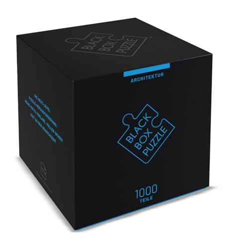 Black Box Puzzle 1000 Teile, Blackbox Puzzel mit Überraschungs-Motiv ohne Vorlage, Impossible Puzzle schwer für Erwachsene und Kinder ab 14 Jahren, Architektur Edition 2021 von Misu