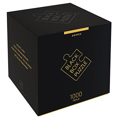 Black Box Puzzle 1000 Teile, Blackbox Puzzel mit Überraschungs-Motiv ohne Vorlage, Impossible Puzzle schwer für Erwachsene und Kinder ab 14 Jahren, Puzzle Box Anime 2022 Edition von Misu